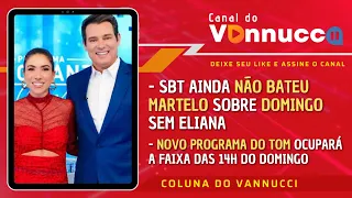 NADA OFICIAL: SBT AINDA ESTUDA NOVO DOMINGO. TOM CAVALCANTE VAI PARA AS 14H DO DOMINGO