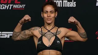 Melissa Mullins and Nora Cornolle - Official Weigh-ins - (UFC Fight Night: Allen vs. Curtis 2)