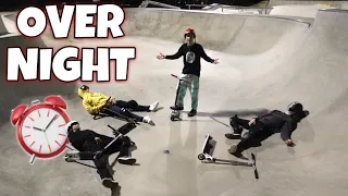 CRAZY OVERNIGHT CHALLENGE AT SKATEPARK!