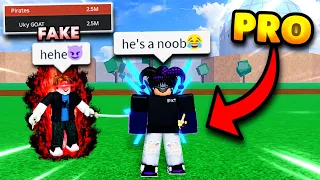 I Went Undercover As a 2.5M BOUNTY Noob, Then CLAPPED Pros In Blox Fruits