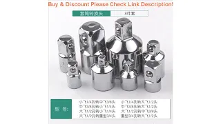 Deal 1/4 3/8 1/2 3/4 Transfer 8pcs Sleeve Adapter Electric Wrench Adapter Universal Joint Extension