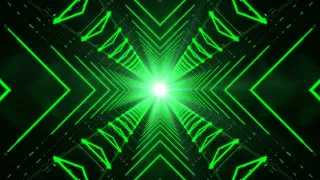 4k Neon Green Light Tunnel Abstract Background - Motion 4k Screensaver