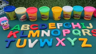 Pororo friend Petty listening to the alphabet song with the playdough English alphabet - Toy Yam