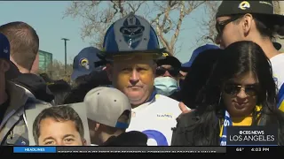 Rams Fans Celebrate Super Bowl Win In LA Coliseum