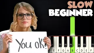 You Belong With Me - Taylor Swift | SLOW BEGINNER PIANO TUTORIAL + SHEET MUSIC by Betacustic