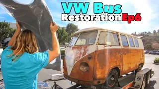 VW Bus Restoration - Episode 6 - Bus is moving! | MicBergsma
