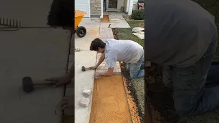 How to install a driveway extension using pavers! Easy 123 steps for easy install.