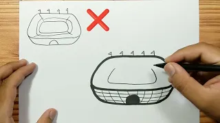 How to draw A STADIUM Easy