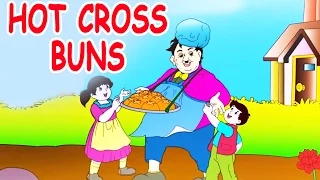 Hot- Cross Buns | Animated Nursery Rhyme in English