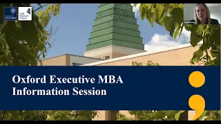 Executive MBA Online Information Session   3 November 2020