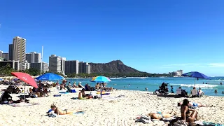 Go Walking!   A beautiful day on Waikiki Beach Honolulu Hawaii