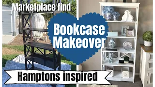HAMPTONS INSPIRED BOOKCASE MAKEOVER | HAMPTONS DECORATING IDEAS | MARKETPLACE FINDS