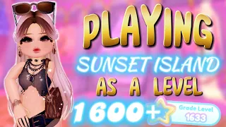 [Part 2] Playing SUNSET ISLAND as a LEVEL 1600+ || Royale High