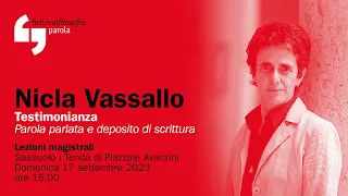 Nicla Vassallo | Testimonianza | festivalfilosofia 2023