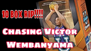 2022-23 Bowman University Chrome Basketball - 10 Value Box RIP Chasing Victor Wembanyama!