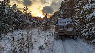 [2/3] Заблудились в тайге. Ночевка в холодной машине в -25. Ночной offroad на УАЗе. Часть 2