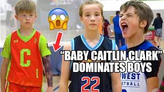 "BABY CAITLIN CLARK" DOMINATES VS BOYS + Kason Angert Gets TATTED!