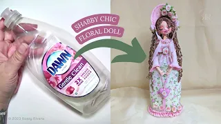 How to make a Shabby Chic Floral DOLL in cold porcelain clay | DIY | Rossy Rivera Art