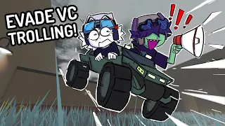 Trolling with a LOUD mic in Evade VC! | ROBLOX Funny Moments