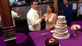Hilarious Wedding Cake Smash! | Grisby Wedding