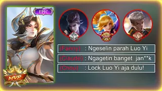 PARTY RANKED | ROAD TO MYTHICAL GLORY, CARA MAIN LUO YI BIKIN MUSUH KAGET - Mobile Legends