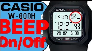 CASIO W-800H - How to turn hourly beep ON/OFF