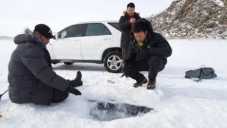 My first Ice Fishing Trip in Mongolia, fun even without fish.