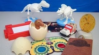 JURASSIC PARK 2013 BURGER KING KID'S MEAL COLLECTION VIDEO TOY REVIEW