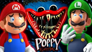 Mario & Luigi Play Poppy Playtime! - HUGGY WUGGY VS MARIO BROS?! (CHAPTER 1)