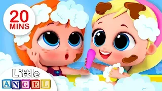 Princesses Elsa & Anna Bath Song |  More Kids Songs & Nursery Rhymes by Little Angel