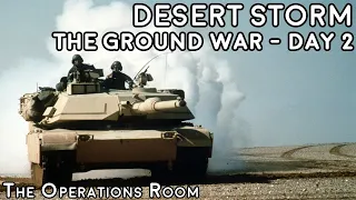 Desert Storm - The Ground War, Day 2 - Iraqi Counterattack - Animated