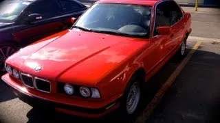 1994 BMW 530i E34 3.0L V8 Start Up, Quick Tour, & Rev With Exhaust View - 125K