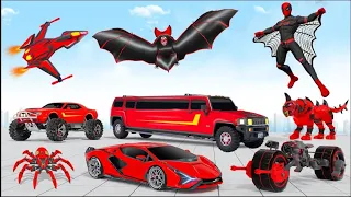 Bat Car Robot Flying Transform Save the City - Android Gameplay