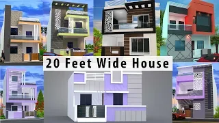 20 feet wide house front elevation by nikshail