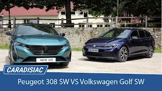 Peugeot 308 SW vs. Volkswagen Golf SW (2021): fortes en coffre