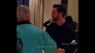 Scott Disick meets Travis Barker for the first time at Kris’ Birthday party. Khloe is not ok