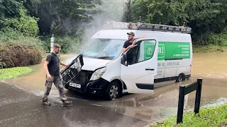 Unbelievable!! White Van Man edition || British FLOODS || Vehicles vs Deep Water Compilation