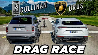 Lamborghini URUS vs. Rolls Royce Cullinan Black Badge | DRAG RACE | Daniel Abt