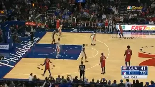 BEN SIMMONS FIRST CAREER THREE POINT SHOT!