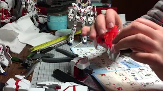 Let's Build the Mega Size Gundam Unicorn( Arms and Shoulders) Part 4