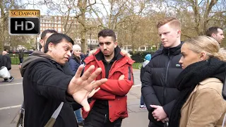 P1 - Rude party crasher! **Full Debate** Mansur & Visiting Girl | Speakers Corner | Hyde Park