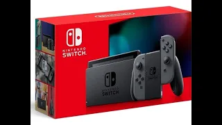 Unboxing Nintendo Switch with Grey Joy-Con on the Ship