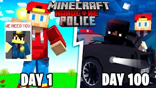 I Spent 100 Days as a POLICE OFFICER  in Minecraft... Here's What Happened