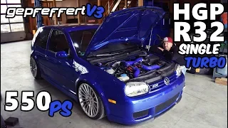 GOLF 4 R32 HGP SINGLE TURBO mit 550 PS / Gepfeffert V3