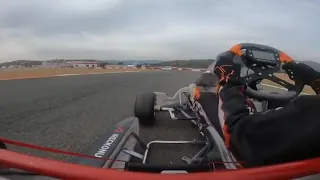 onboard fast lap Valencia spain karting track OKJ kart Iame engine and KR Kart republic chassis