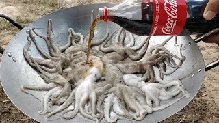 Yummy Fried Octopus with Coca Cola / Octopus Cooking Recipe