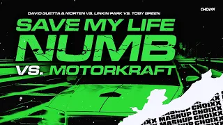 Save My Life vs. Numb vs. Motorkraft (CHOIXX Mashup) - David Guetta x Linkin Park x Toby Green