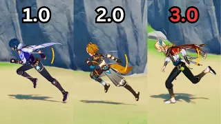 I noticed something odd about how Newer Characters sprint..