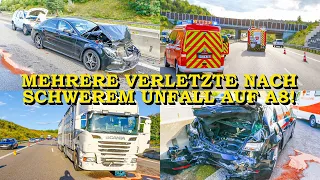 +++ MEHRERE VERLETZTE NACH SCHWERER KOLLISION AUF A8 +++ FEUERWEHR & RETTUNGSDIENST | TRÜMMERFELD