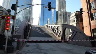 Raising bridge in Chicago